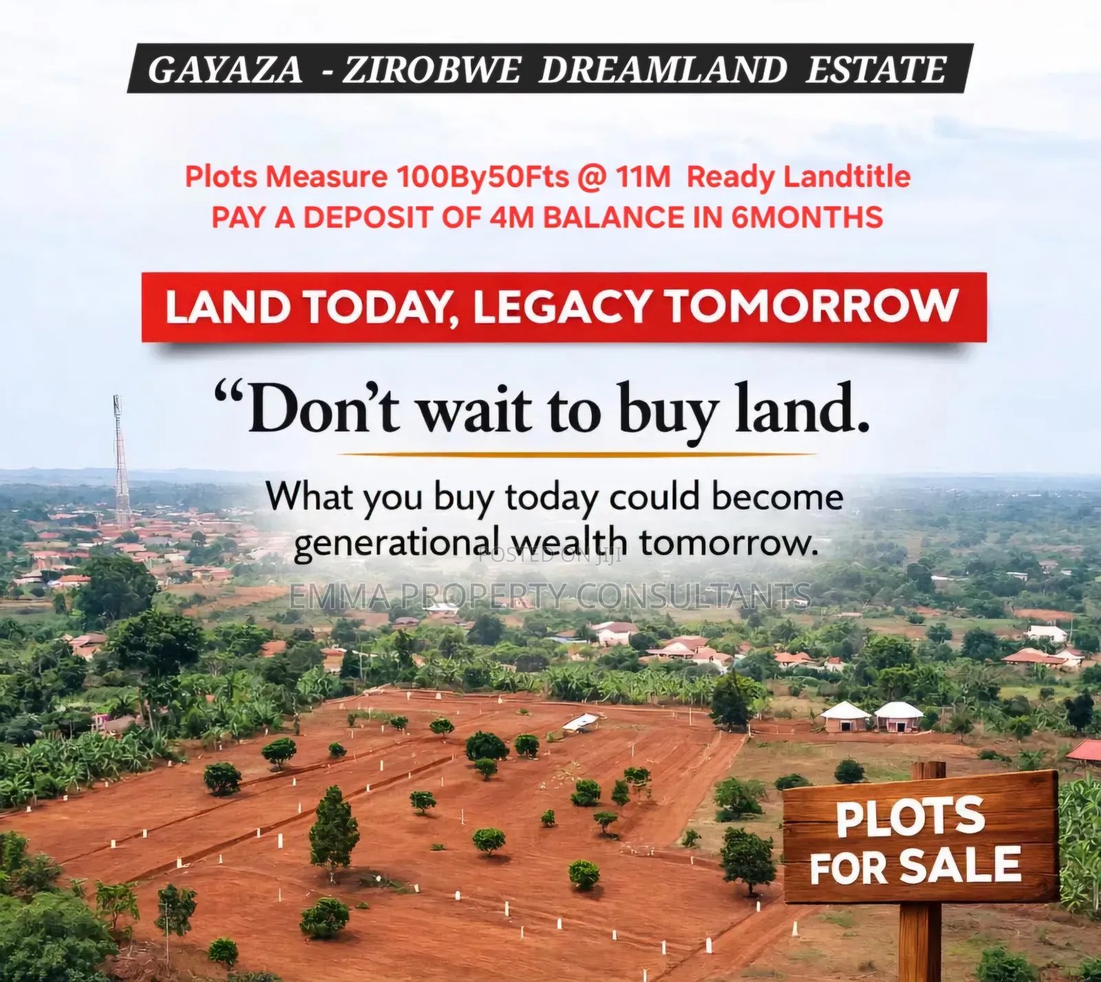 Titles Plots in Zirobwe Road in Central Division