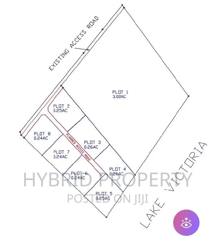 Prime Plots for Sale at Garuga Lakeview Estate~Entebbe Road. in Katabi