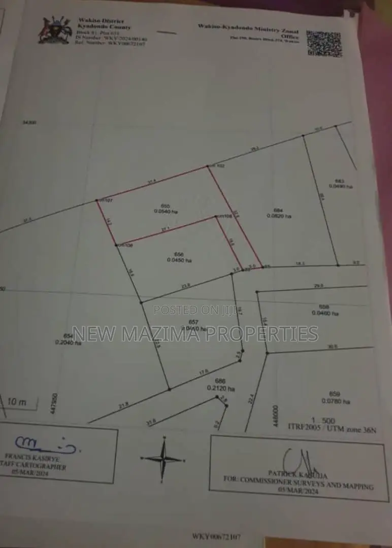 Arleady Private Mile Titled Plot Onquicksale in Matuga Town in Division A