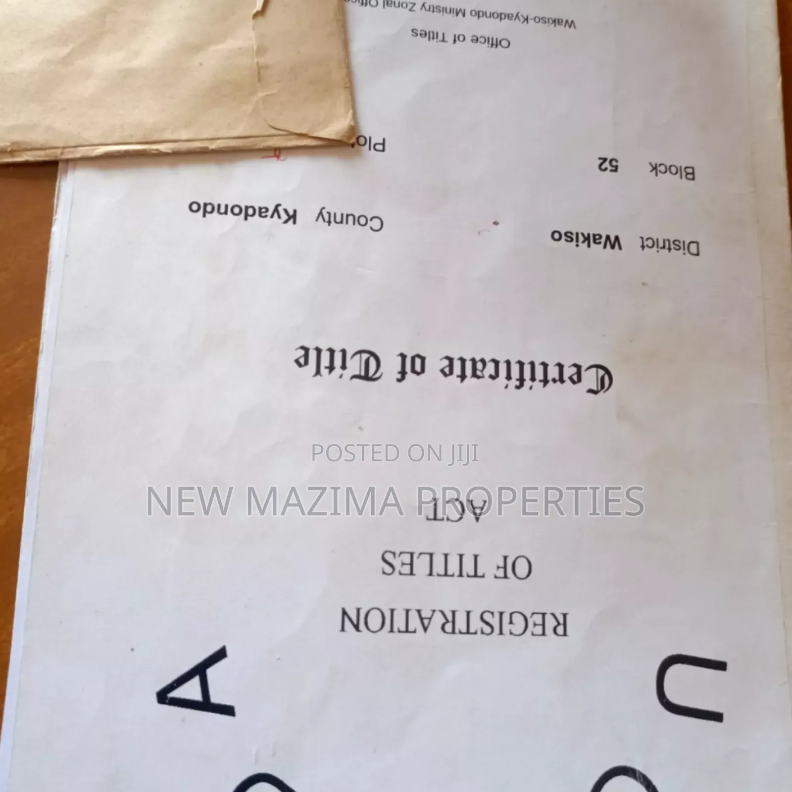 6 Decimals on Forcedsale Inheart of Matuga Kavule With Title in Central Division