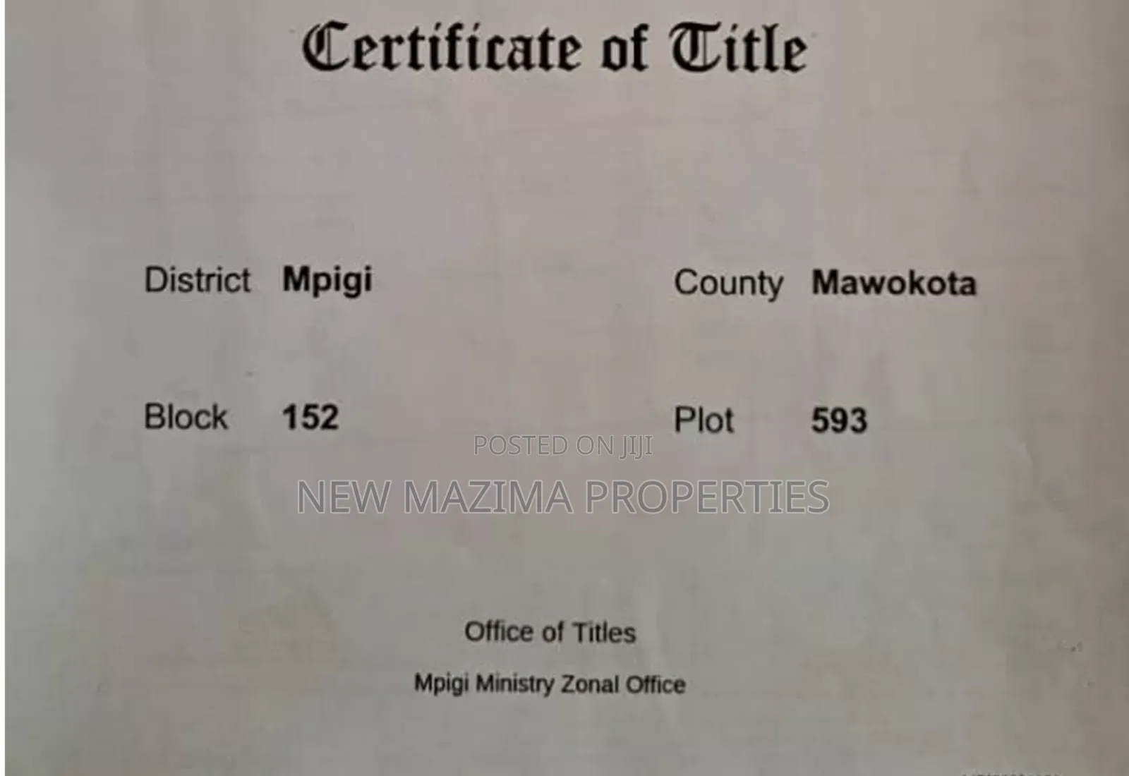 Very Hot Plots With Ready Private Title on Table on Quicksale Mpigi in Central Division