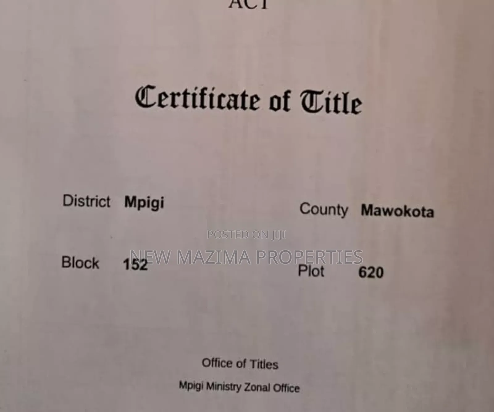 Very Hot Plots With Ready Private Title on Table on Quicksale Mpigi in Central Division